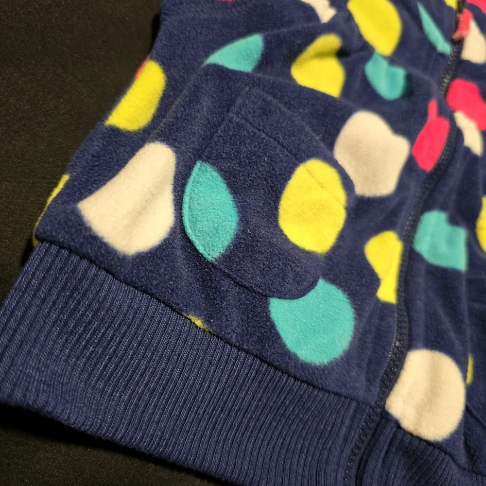 Carters Girls Fleece‎ Vests Set of 2 Floral Polkadot Infant Bundle Size 6 Months